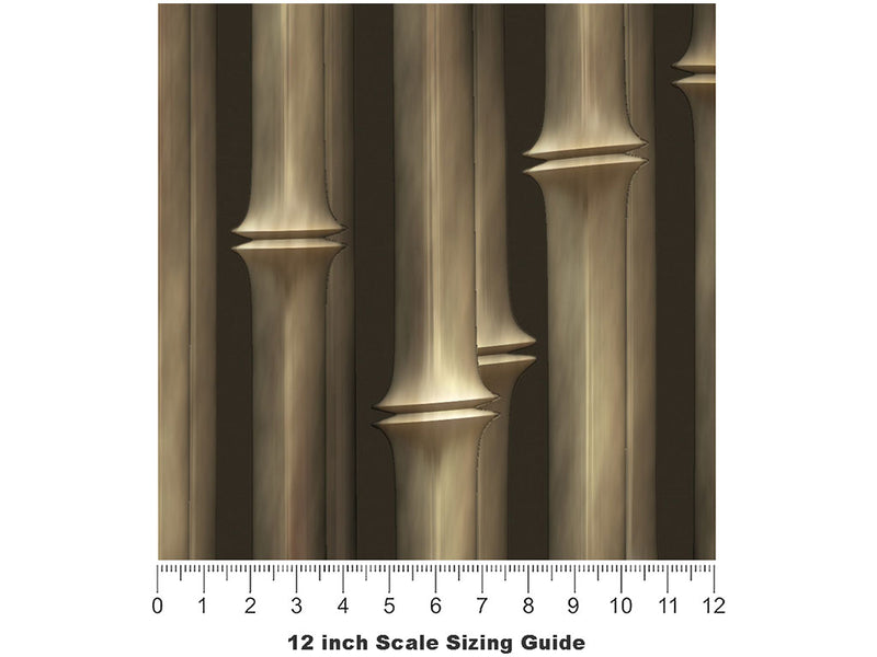 Guadua Guard Bamboo Vinyl Film Pattern Size 12 inch Scale~Rwraps Guadua Guard Bamboo Sizing Chart~2