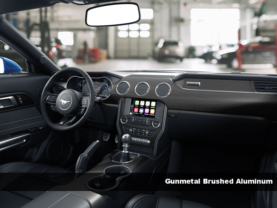 Gunmetal Brushed Aluminum Dash Trim Kit