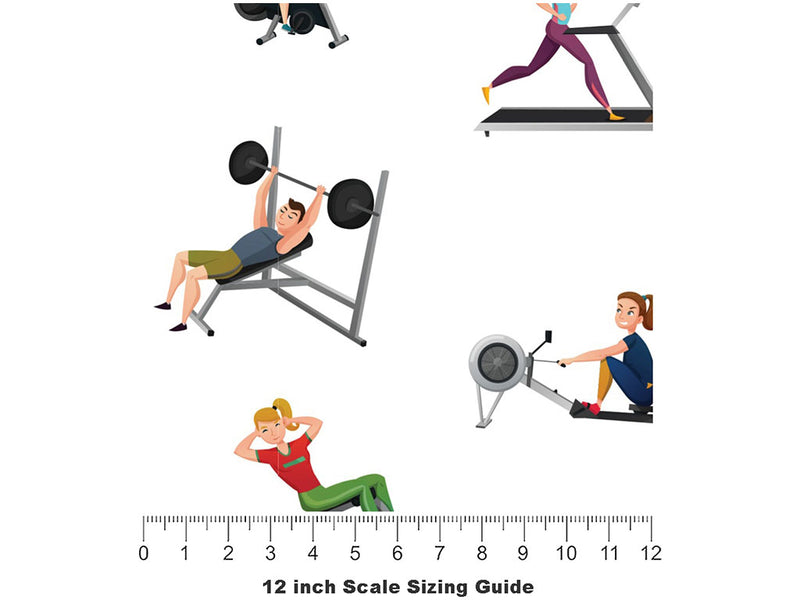 Gym Rats Sport Vinyl Film Pattern Size 12 inch Scale~Rwraps Gym Rats Sport Sizing Chart~2