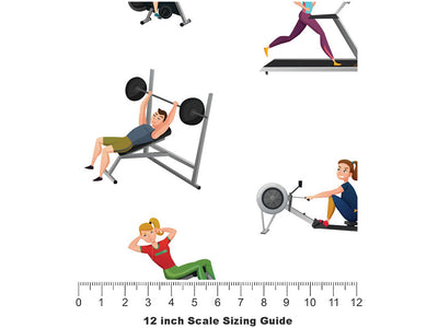 Gym Rats Sport Vinyl Film Pattern Size 12 inch Scale~Rwraps Gym Rats Sport Sizing Chart~2