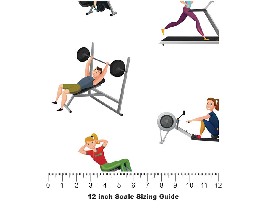 Gym Rats Sport Vinyl Film Pattern Size 12 inch Scale~Rwraps Gym Rats Sport Sizing Chart~2