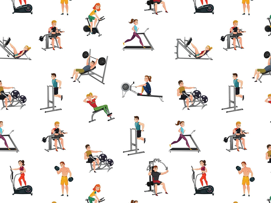 Gym Rats Sport Vinyl Wrap Pattern~Rwraps Series 914 Digitally Printed Vinyl Wrap~0