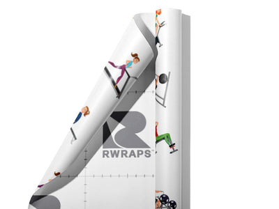 Gym Rats Sport Wrap Film Sheets~Rwraps Series 914 Gym Rats Sport Scrolled Sheet~3