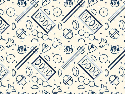 Gyoza Dinner Food Vinyl Wrap Pattern~Rwraps Series 914 Digitally Printed Vinyl Wrap~0