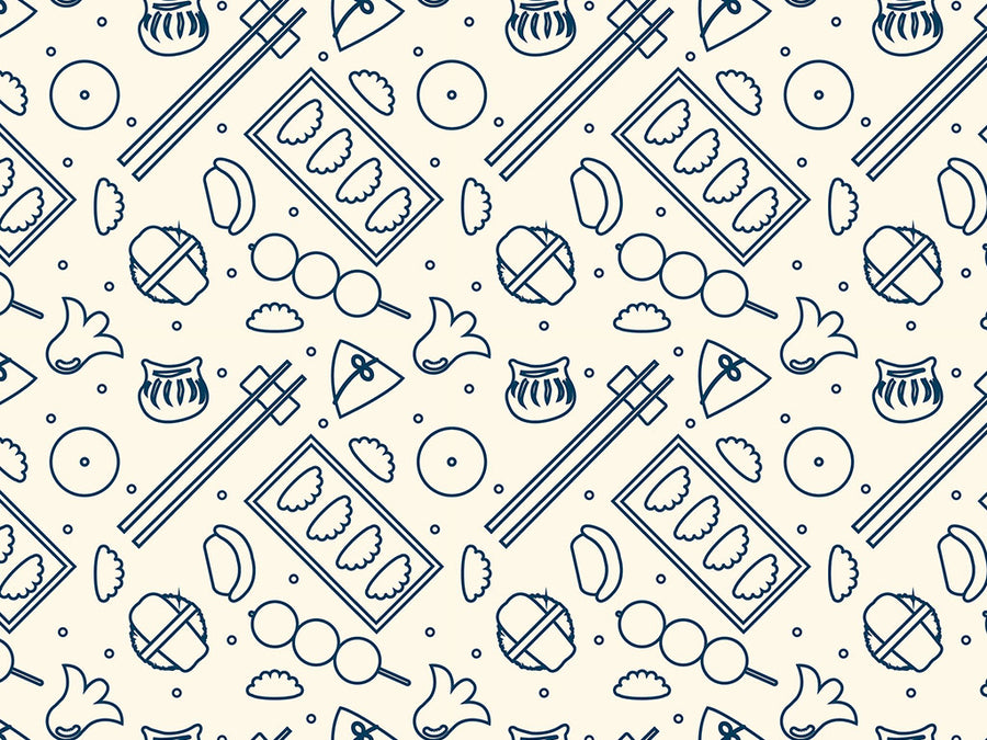 Gyoza Dinner Food Vinyl Wrap Pattern~Rwraps Series 914 Digitally Printed Vinyl Wrap~0