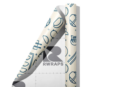 Gyoza Dinner Food Wrap Film Sheets~Rwraps Series 914 Gyoza Dinner Food Scrolled Sheet~3