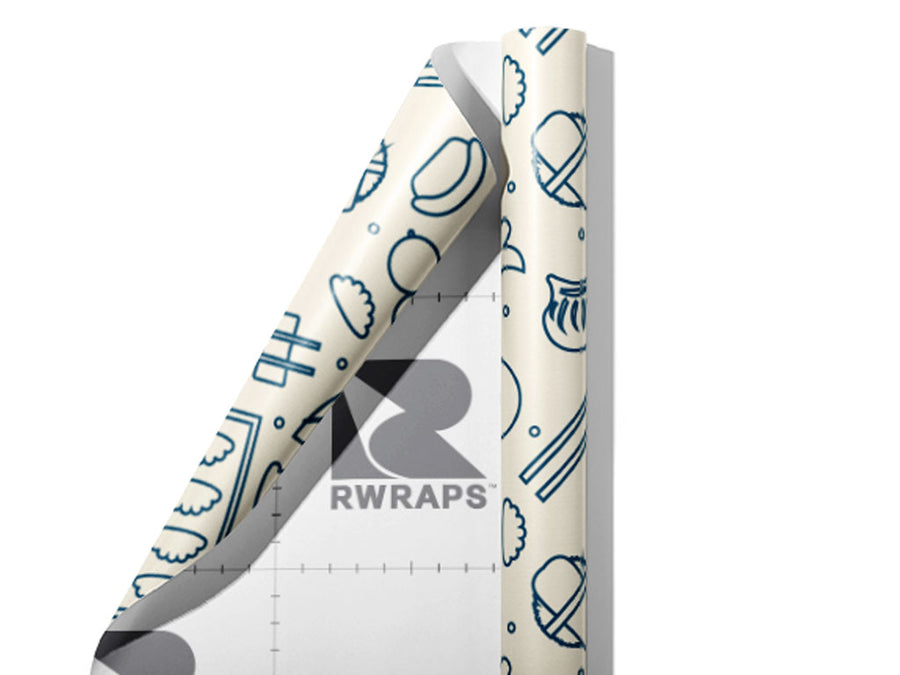 Gyoza Dinner Food Wrap Film Sheets~Rwraps Series 914 Gyoza Dinner Food Scrolled Sheet~3
