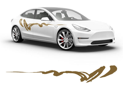 3M Gold Haiku Body Graphic~Full Side Auto Decal Kit~0