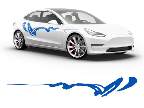 3M Azure Blue Haiku Body Graphic~Full Side Auto Decal Kit~0