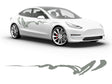 3M Light Gray Haiku Body Graphic~Full Side Auto Decal Kit~0