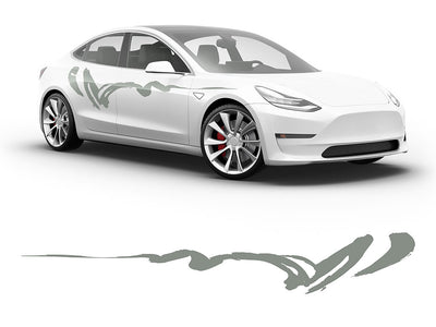 3M Light Gray Haiku Body Graphic~Full Side Auto Decal Kit~0