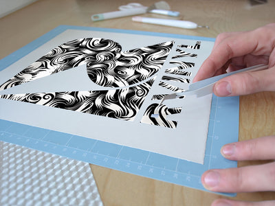 hairy ape abstract geometric Easy Weed Craft Vinyl