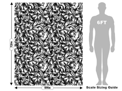 Hairy Ape Abstract Vehicle Wrap Scale~Rwraps Series 914 Hairy Ape Abstract Measurements~1