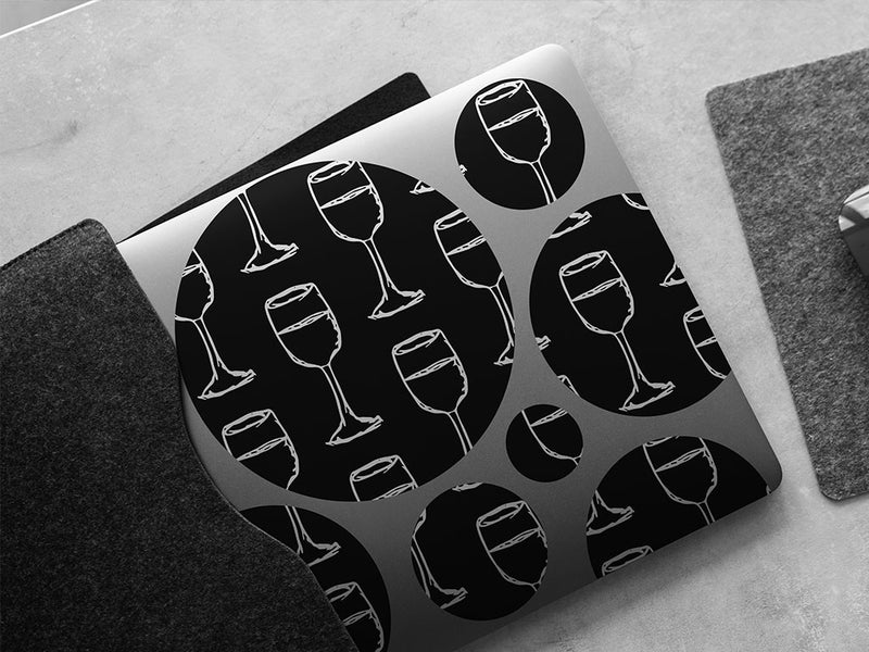 half full alcohol DIY Laptop Stickers