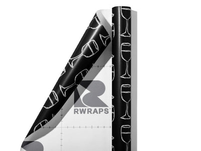 Half Full Alcohol Wrap Film Sheets~Rwraps Series 914 Half Full Alcohol Scrolled Sheet~3