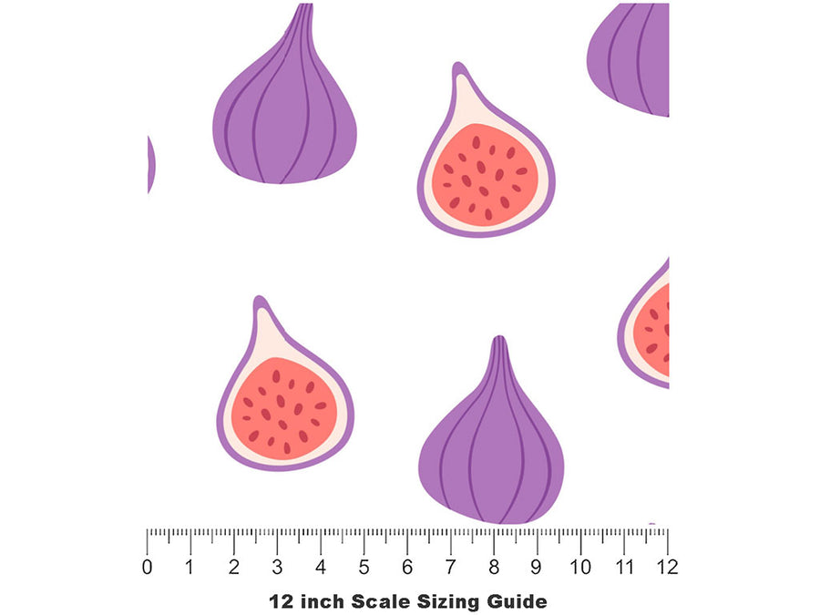Half Pleasure Fruit Vinyl Film Pattern Size 12 inch Scale~Rwraps Half Pleasure Fruit Sizing Chart~2