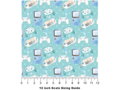 Handheld Gameplay Gaming Vinyl Film Pattern Size 12 inch Scale~Rwraps Handheld Gameplay Gaming Sizing Chart~2