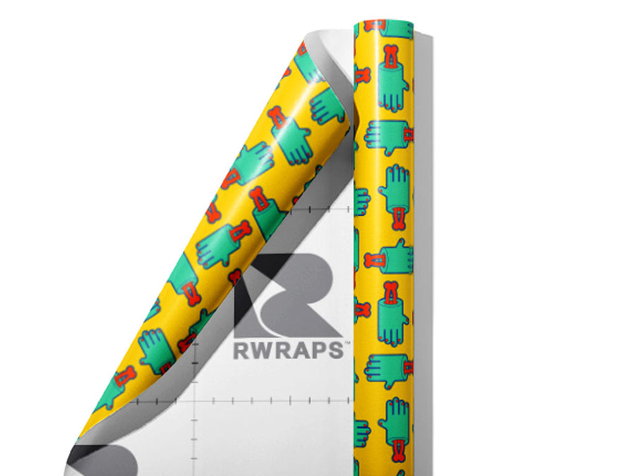 Handshake Horror Zombie Wrap Film Sheets~Rwraps Series 914 Handshake Horror Zombie Scrolled Sheet~3