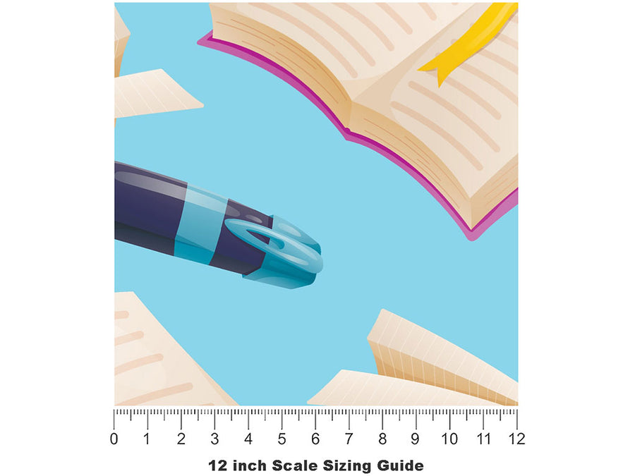 Handwritten Stories Hobby Vinyl Film Pattern Size 12 inch Scale~Rwraps Handwritten Stories Hobby Sizing Chart~2