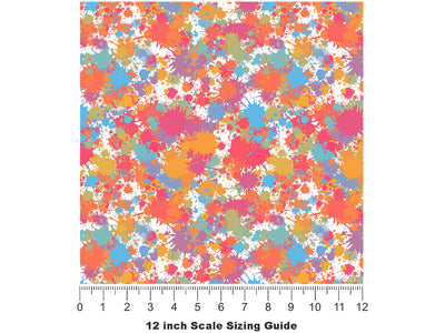 Happy Accidents Paint Splatter Vinyl Film Pattern Size 12 inch Scale~Rwraps Happy Accidents Paint Splatter Sizing Chart~2