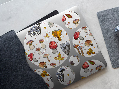 happy caps mushroom DIY Laptop Stickers