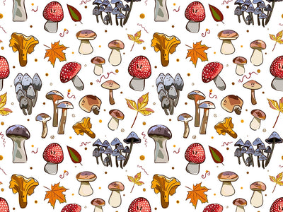 Happy Caps Mushroom Vinyl Wrap Pattern~Rwraps Series 914 Digitally Printed Vinyl Wrap~0