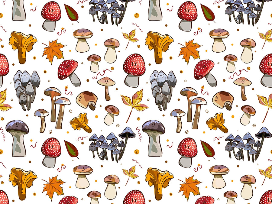 Happy Caps Mushroom Vinyl Wrap Pattern~Rwraps Series 914 Digitally Printed Vinyl Wrap~0
