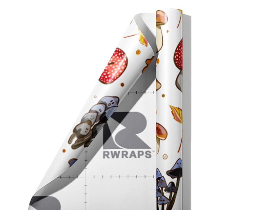 Happy Caps Mushroom Wrap Film Sheets~Rwraps Series 914 Happy Caps Mushroom Scrolled Sheet~3