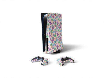 happy hadrosaurs dinosaur Sony PS5 DIY Skin