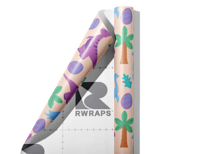 Happy Hadrosaurs Dinosaur Wrap Film Sheets~Rwraps Series 914 Happy Hadrosaurs Dinosaur Scrolled Sheet~3