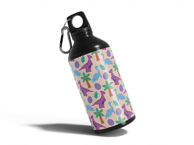 happy hadrosaurs dinosaur Water Bottle DIY Stickers
