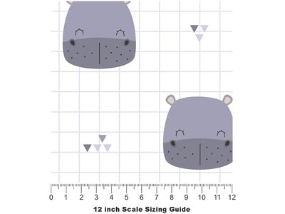 Happy Happy Animal Vinyl Film Pattern Size 12 inch Scale~Rwraps Happy Happy Animal Sizing Chart~2