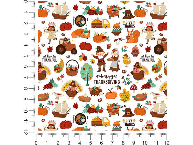 happy thanksgiving  1ft x 1ft Craft Sheets