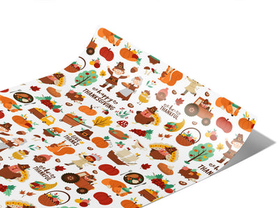 Happy Thanksgiving Americana Vinyl Wraps~Rwraps Series 914 Digitally Printed Vinyl Wrap~1
