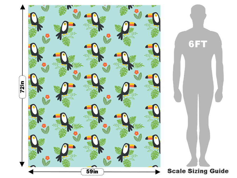 Happy Tropics Birds Vehicle Wrap Scale~Rwraps Series 914 Happy Tropics Birds Measurements~1