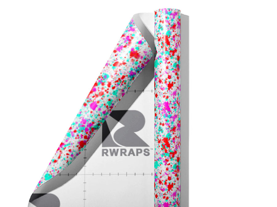 Happy Valentine Paint Splatter Wrap Film Sheets~Rwraps Series 914 Happy Valentine Paint Splatter Scrolled Sheet~3