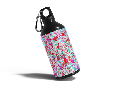 happy valentine paint splatter Water Bottle DIY Stickers