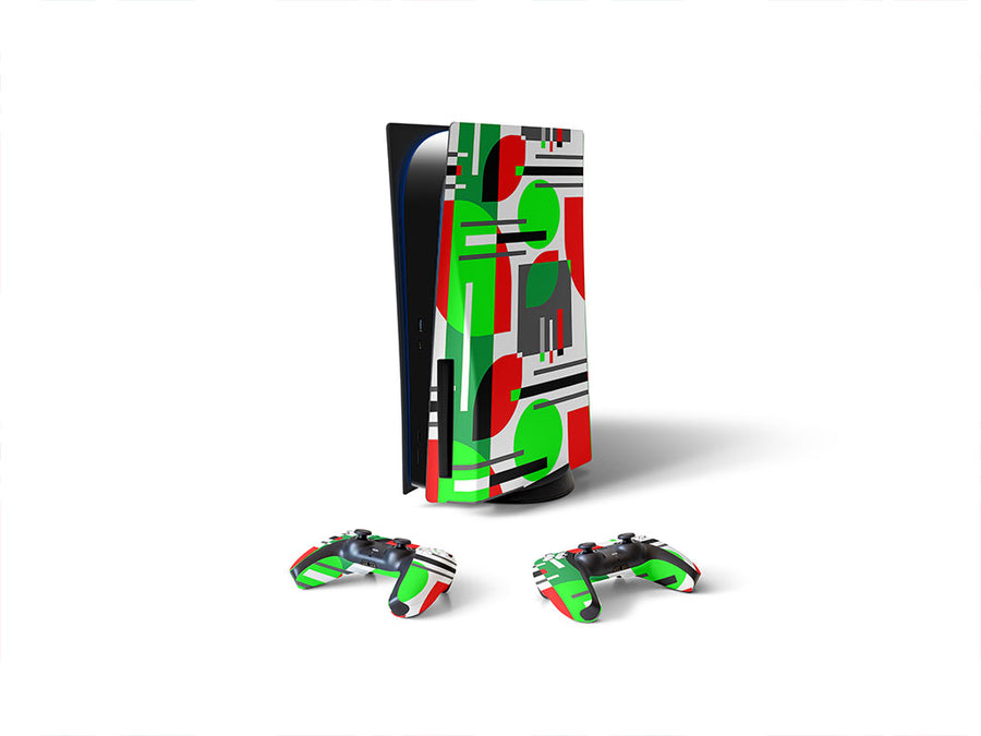 hard apple abstract geometric Sony PS5 DIY Skin