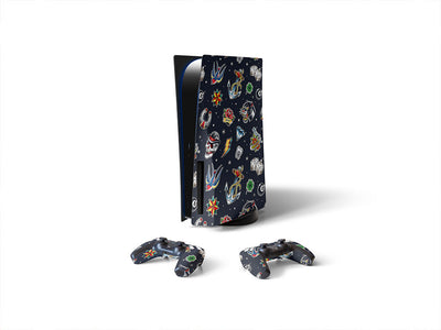 hardcore classic tattoo Sony PS5 DIY Skin