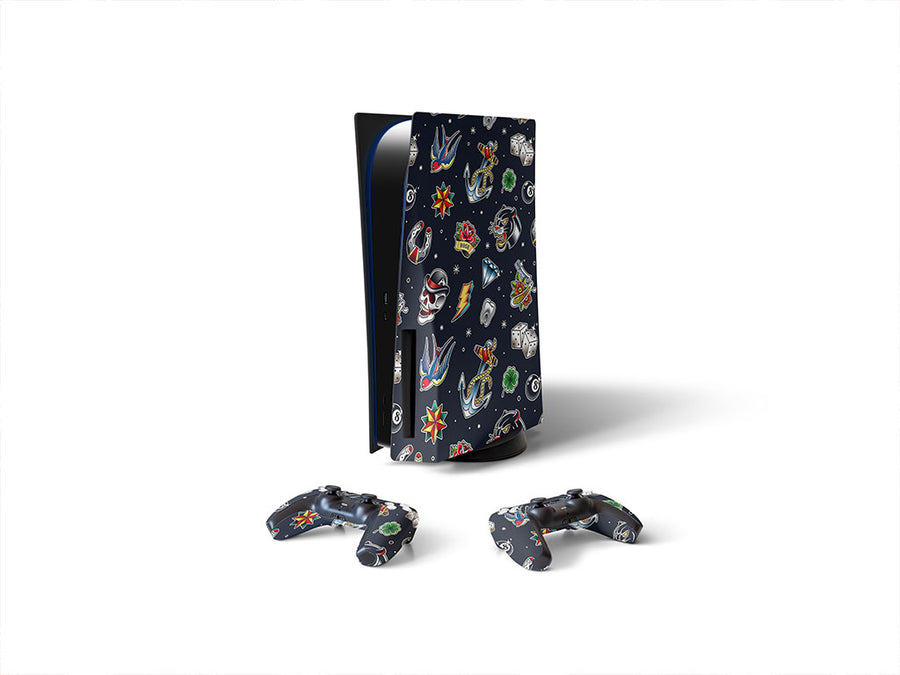 hardcore classic tattoo Sony PS5 DIY Skin
