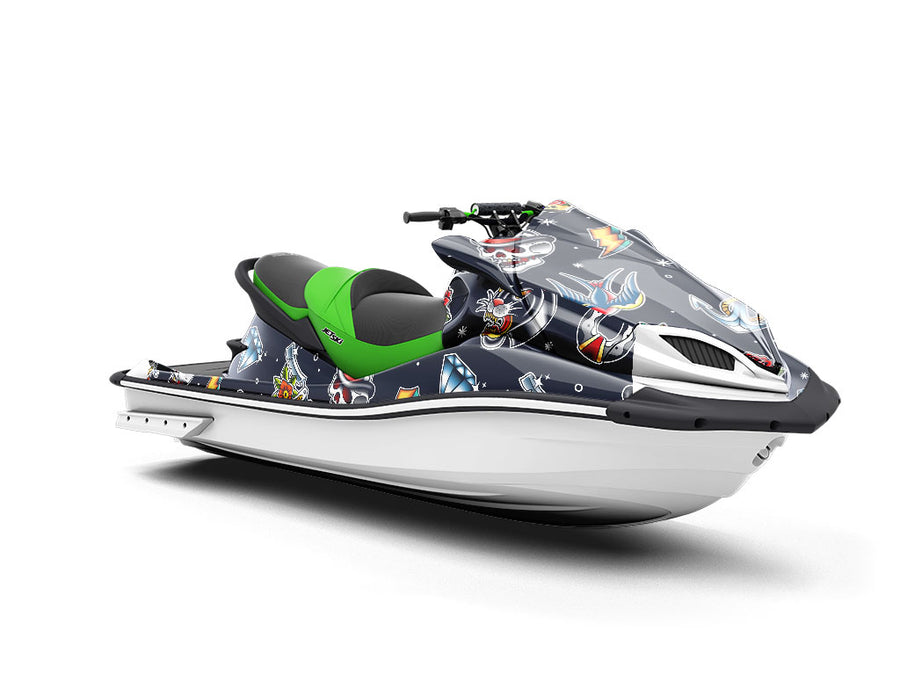 Hardcore Classic Tattoo Jet Ski Vinyl Customized Wrap