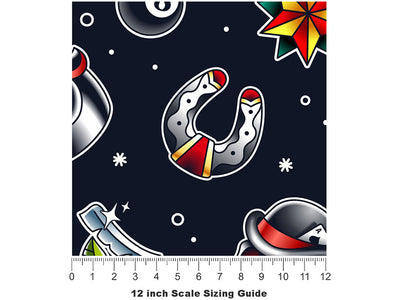 Hardcore Classic Tattoo Vinyl Film Pattern Size 12 inch Scale~Rwraps Hardcore Classic Tattoo Sizing Chart~2