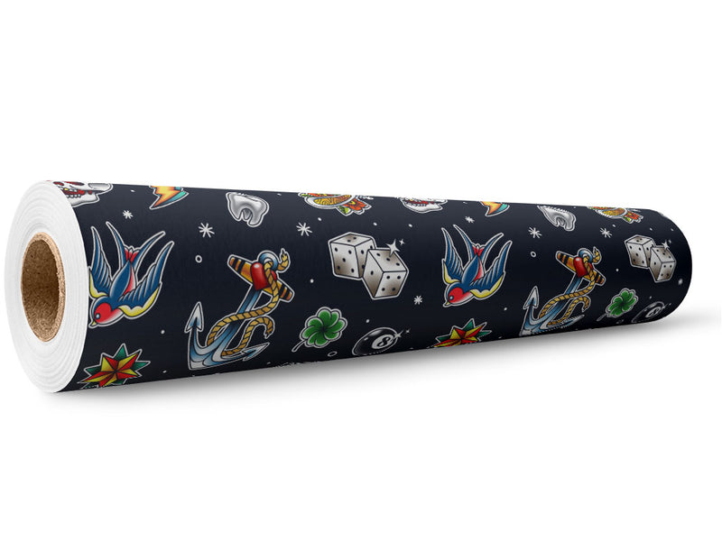 Hardcore Classic Tattoo Wrap Film Wholesale Roll~Rwraps Series 914 Digitally Printed Vinyl Roll~5