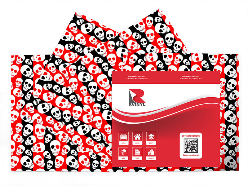 harlequin heads skull and bones Craft Vinyl Sheet Pack