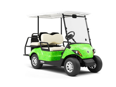 Harlequin Stars Mosaic Wrapped Golf Cart