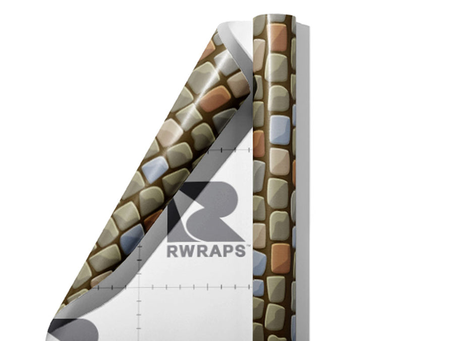 Harvest Brown Brick Wrap Film Sheets~Rwraps Series 914 Harvest Brown Brick Scrolled Sheet~4
