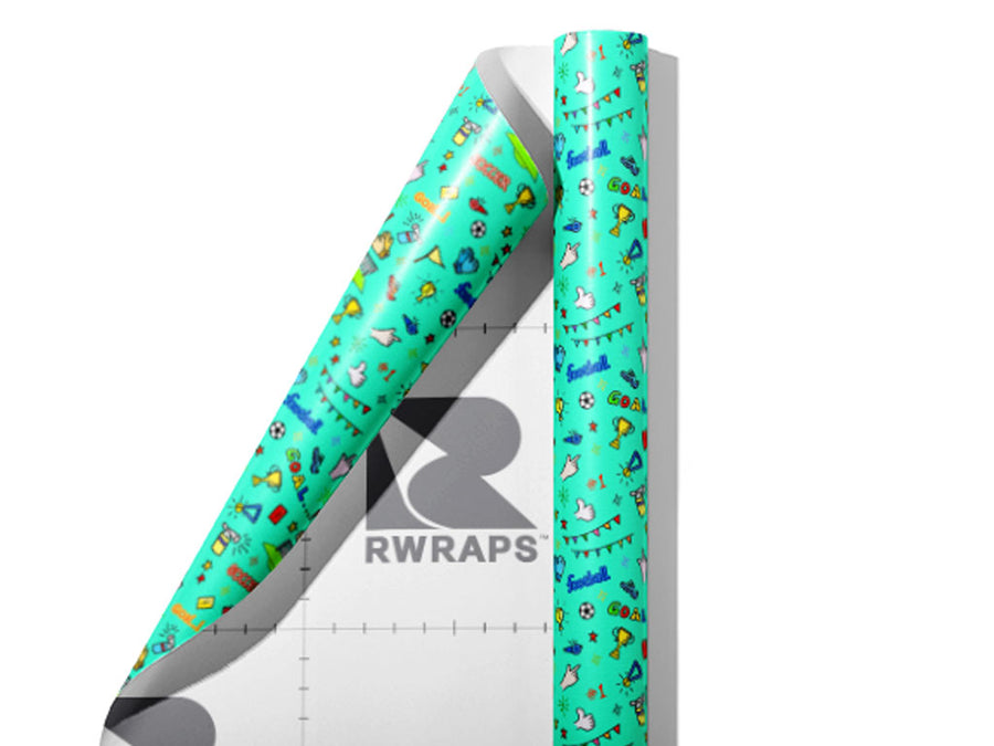 Hat Trick Sport Wrap Film Sheets~Rwraps Series 914 Hat Trick Sport Scrolled Sheet~3