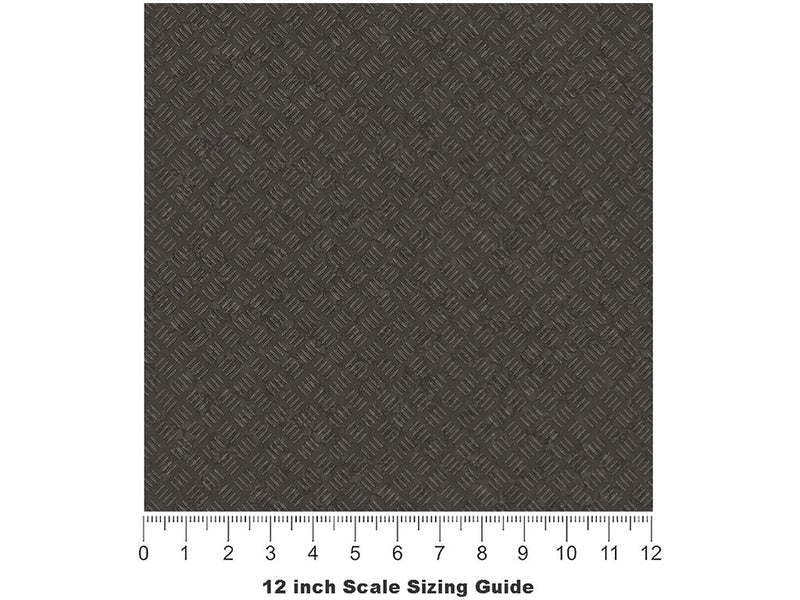 Hatched Metal Diamond Plate Vinyl Film Pattern Size 12 inch Scale~Rwraps Hatched Metal Sizing Chart~2