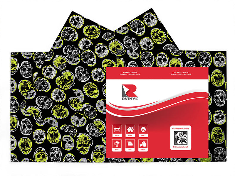 haunted dreams skull and bones Craft Vinyl Sheet Pack