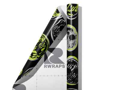 Haunted Dreams Halloween Wrap Film Sheets~Rwraps Series 914 Haunted Dreams Halloween Scrolled Sheet~3
